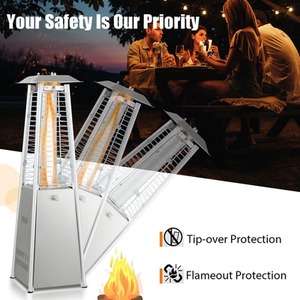 Gas Patio Heater Premium Stainless Steel - Silver