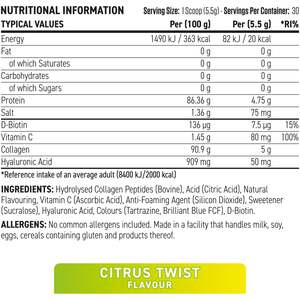 Flavoured Collagen Peptides Powder with Vitamin C Hyaluronic Acid Biotin - Citrus Twist / Citrus Twist by Applied Nutrition