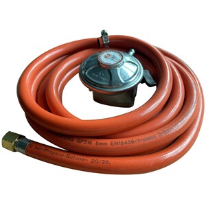 Teamson Home UK Propane Gas Regulator Standard Clip On Hose for Gas Fire Pits - Yellow by Teamson Home