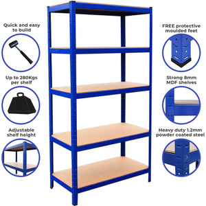 Blue Monster Racking T Rax Metal Storage Shelves - Blue by Monster Racking