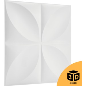 3D Wall Panels (50x50 cm) PVC Cladding Panel Geometric Convex Shape by NOVECRAFTO
