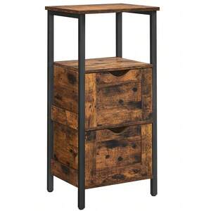 Rustic Slim Bathroom Storage Cabinet - Bronze by VASAGLE