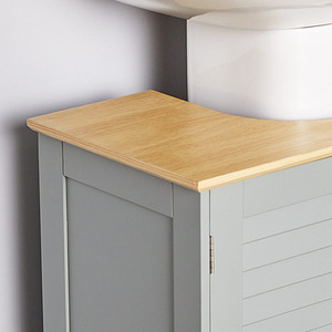 Shrewsbury Under Sink Bathroom Cabinet - Grey by VonHaus