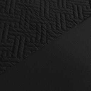Filled Pinsonic Panel Duvet Cover Set - Black / Double by OHS