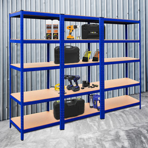 Blue 3 x Monster Racking T Rax Metal Storage Shelves - Blue by Monster Racking