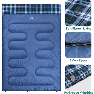 Premium Double Sleeping Bag - Blue by Trail