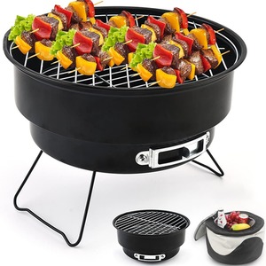 Portable BBQ Grill Small Barbecue - Black