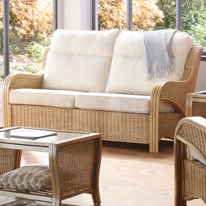 Opera Indoor Rattan Large 3 Seater Sofa in Jasper - Light Oak by Desser