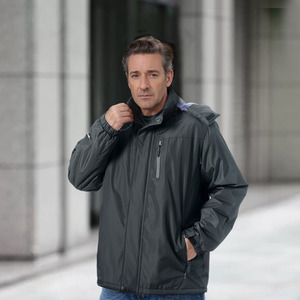 Waterproof Coral Fleece Jacket with Detachable Hood by komore