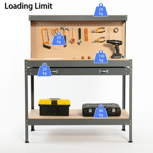 SwitZer Steel Garage Storage Work Bench - Grey by SwitZer