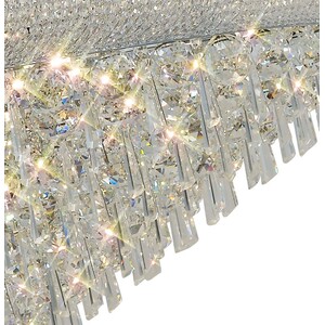 Alexandra Ceiling Pendant Chandelier 3 Tier 3Polished Chrome, Crystal - Polished Chrome