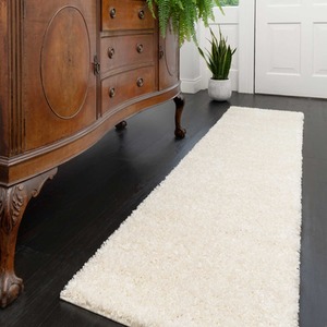 Soft Value Natural Cream Shaggy Area Rug by The Rug House
