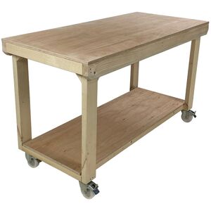 Eucalyptus Top Workbench With Wheels by Arbor Garden Solutions