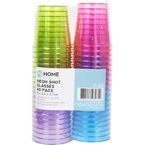 Pack of 40 Neon Shot Glasses