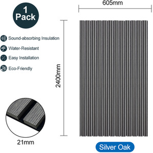 Matteo Acoustic Slat Wall Panels - Grey Oak / 1 by Matteo