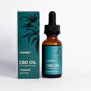 CBD Oil Natural 3000mg - White by Voyager