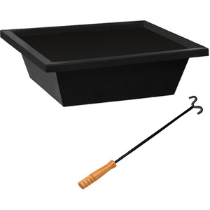 Black Square Fire Pit Garden Heater - Black