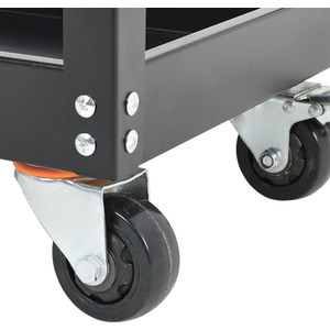 3-Tier Mobile Tool Cart with Lockable Storage Drawer - Black by Kidkid