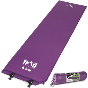 Single Self Inflating Camping Mat 3cm - Purple by Trail