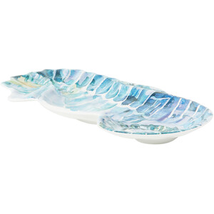 Neptune Melamine Sea Horse Plate - Blue