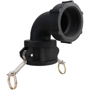 Camlock Coupler (2 inch) to BSP Female (2 Inch) 90-degree elbow - Black by DNA PACKAGING LTD