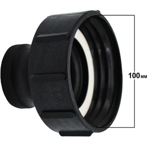 IBC S100x8 (3 Inch) Female Buttress to (2 inch) Camlock Adapter - Black by DNA PACKAGING LTD