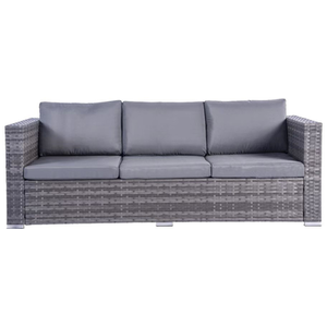 Dunham 4 Seat Rattan Sofa Set with Coffee Table - Grey by Madefor.living