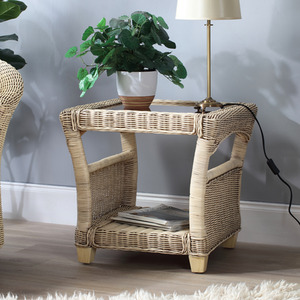 Dijon Natural Lamp Table - Grey by Desser