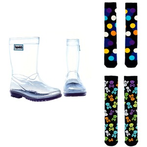 Squelch Transparent Wellies and Socks, Junior by Squelch