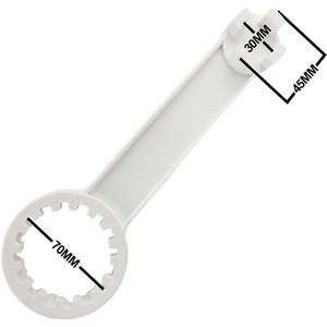 Key for 220ltr drum and for Jerry cans with opening 51 and 61 - White by DNA PACKAGING LTD