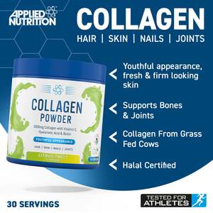 Flavoured Collagen Peptides Powder with Vitamin C Hyaluronic Acid Biotin - Citrus Twist / Citrus Twist by Applied Nutrition