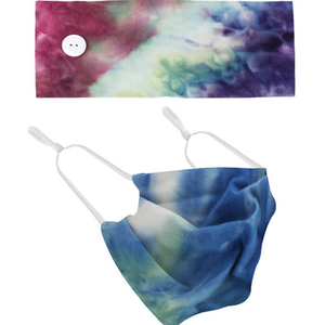 Headband and Face Mask Set - Tie Dye x1 / 1