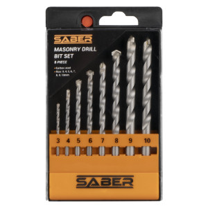 Saber Masonry Drill Bit Set - 8 by Saber
