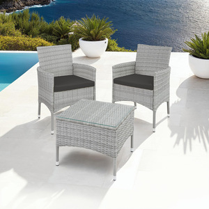 Rattan Garden Furniture Set Lucerne Two Sets Of Cushion Covers by tectake