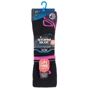 Ladies Long Knee High Wool Cushioned Thermal Equestrian Hiking Socks - Pink by Storm Bloc