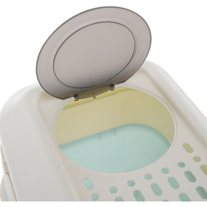 Covered Cat Litter Tray with Scoop - Baby Blue by Livingandhome