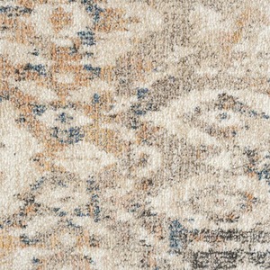 Natural Beige Gold Distressed Diamond Geometric Living Area Rug by The Rug House