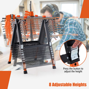 2-in-1 Folding Work Table Sawhorse by Costway