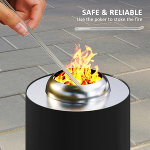 Outsunny Stainless Steel Smokeless Fire Pit 842-388 by Outsunny