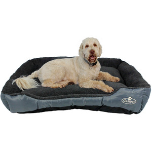 Dog Bed Faux Fur Cushion Pet XXXL Grey - Dark grey by Actiaspet