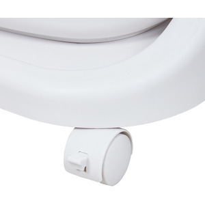 2 Tier Plastic Laundry Baskets with Hanging Rack and Wheels - White by lifeideas