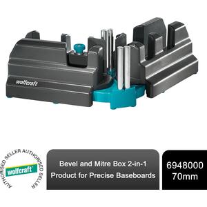 wolfcraft Bevel & Mitre Box - 70mm / 42cm by wolfcraft