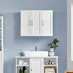 Wall Mount Cabinet with Adjustable Shelf - White by Yaheetech
