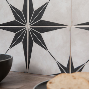 Quadrostyle ASTRA BLACK Wall Tile and Furniture Vinyl Stickers - Black / 30cm by Quadrostyle