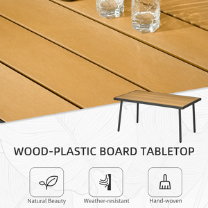 Outsunny 5pc Outdoor Wicker Rattan Garden Furniture Set Sofa, Coffee Table - Grey by Outsunny