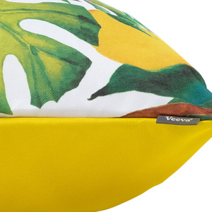 Lemon Leaf Print Indoor and Outdoor Cushion - Yellow by icon