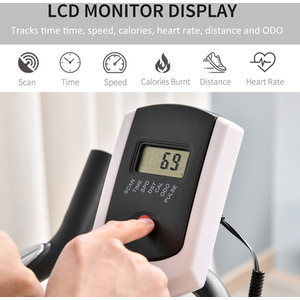 HOMCOM Upright Exercise Bike with Adjustable Resistance Seat - Black and Yellow by HOMCOM