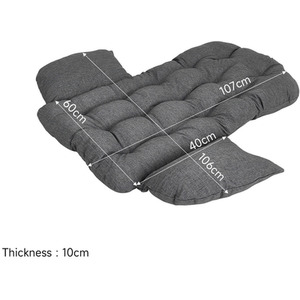 Garden Foldable Hanging Swing Egg Chair with Cushion - Dark Grey by Livingandhome