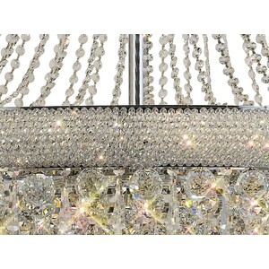 Alexandra Ceiling Pendant Chandelier 3 Tier 3Polished Chrome, Crystal - Polished Chrome