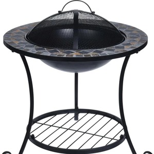 Fire Bowl Mosaic Design - Black